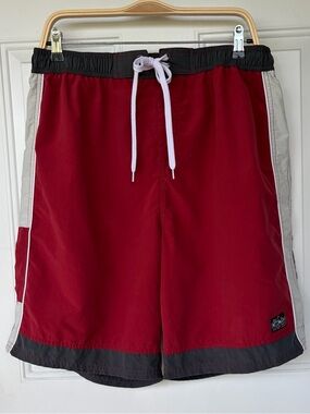 •OP Sport• Colorblock Mesh Lined Swim Trunks/Board Shorts - Size XL